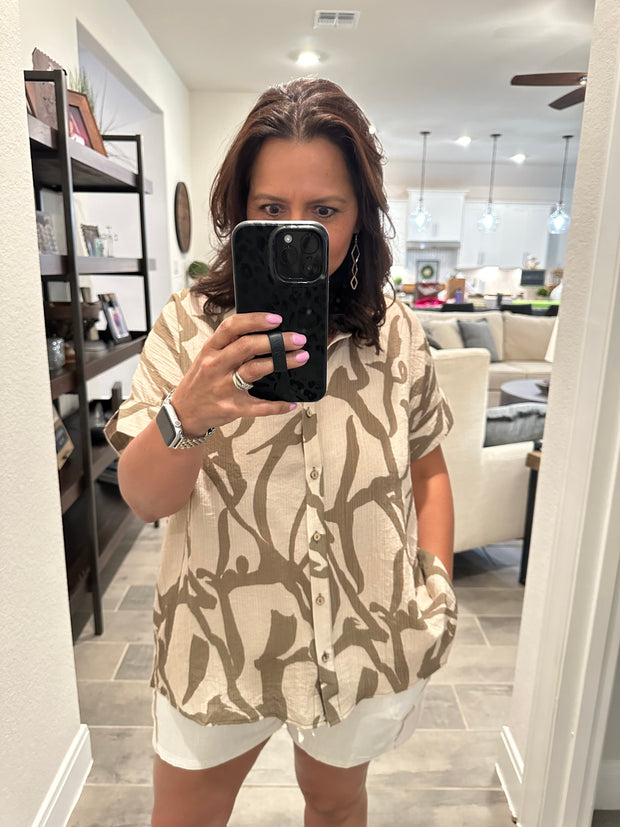 Taupe Treasures Top