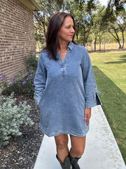 The Collared Denim Dress