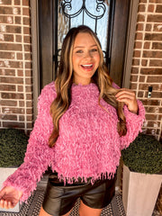 Frilly Pink Sweater