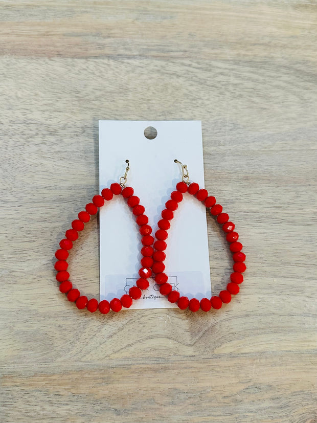 Teardrop Beaded Earrings