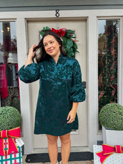 Winter Nights Dress - Hunter Green