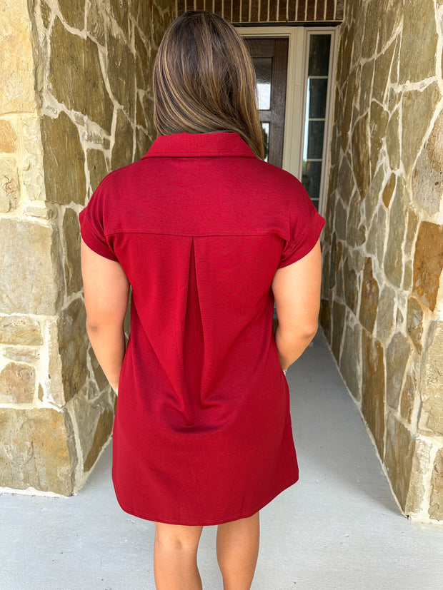 The Everyday Edit Dress - Burgundy