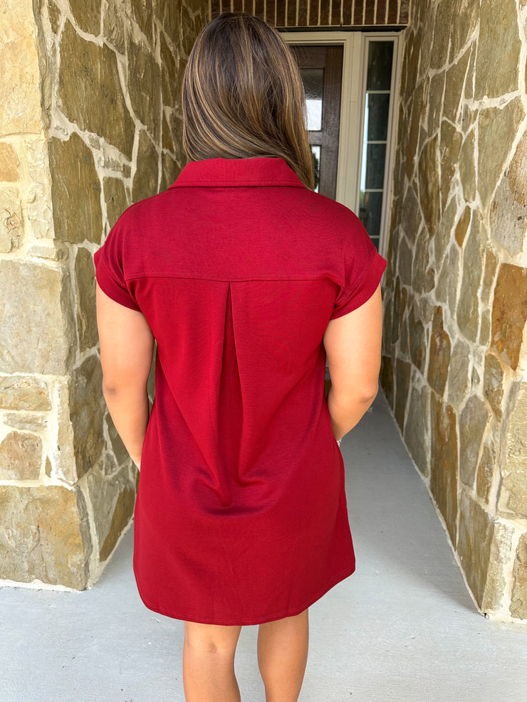 The Everyday Edit Dress - Burgundy