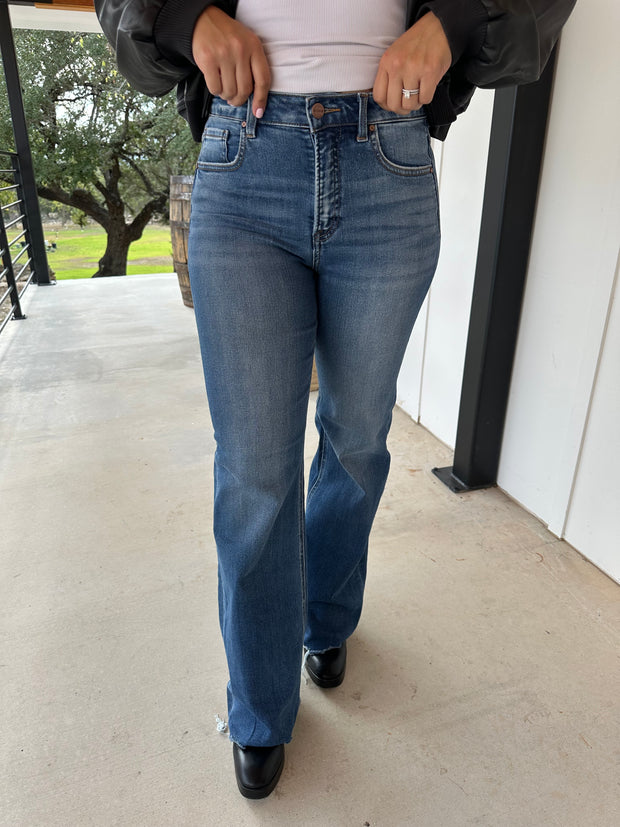 Rowan Wide Leg High Rise Risen Jeans