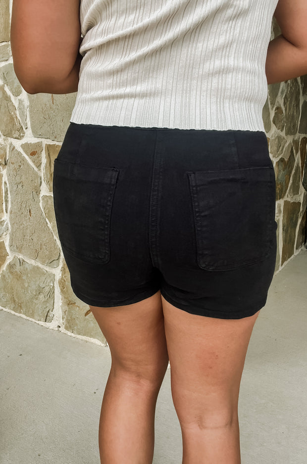 Remi Risen High Rise Skort - Black