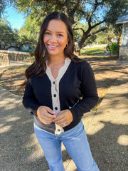 Sweet Scalloped Sweater Knit Cardigan