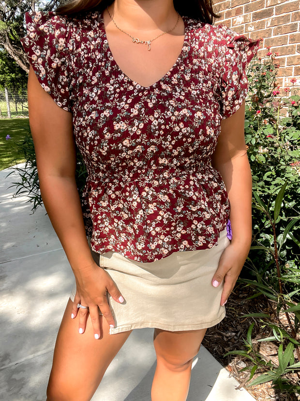 Subtle Season Floral Top