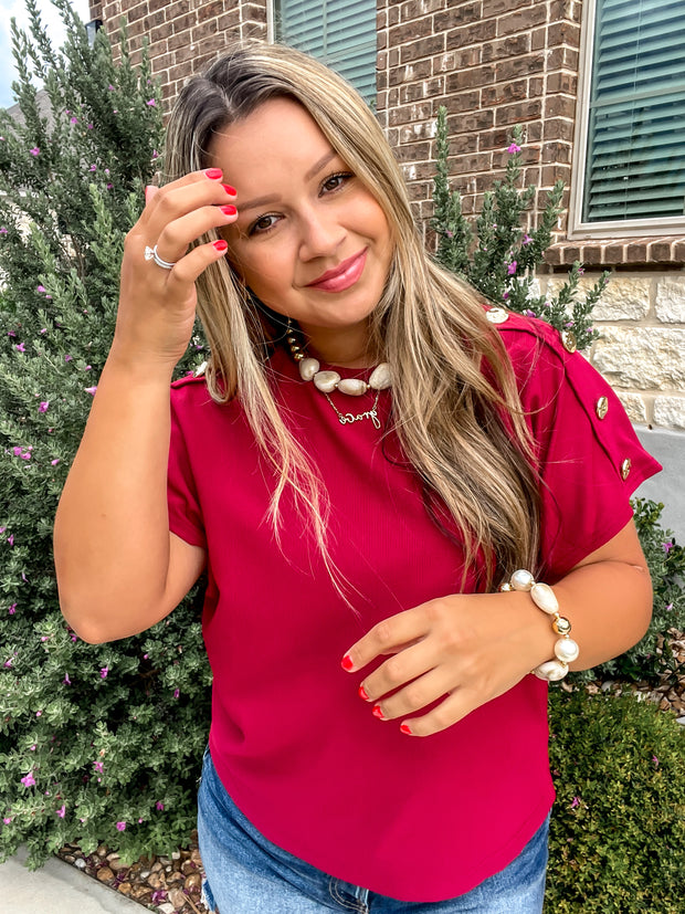 Soft Season Top - Cherry