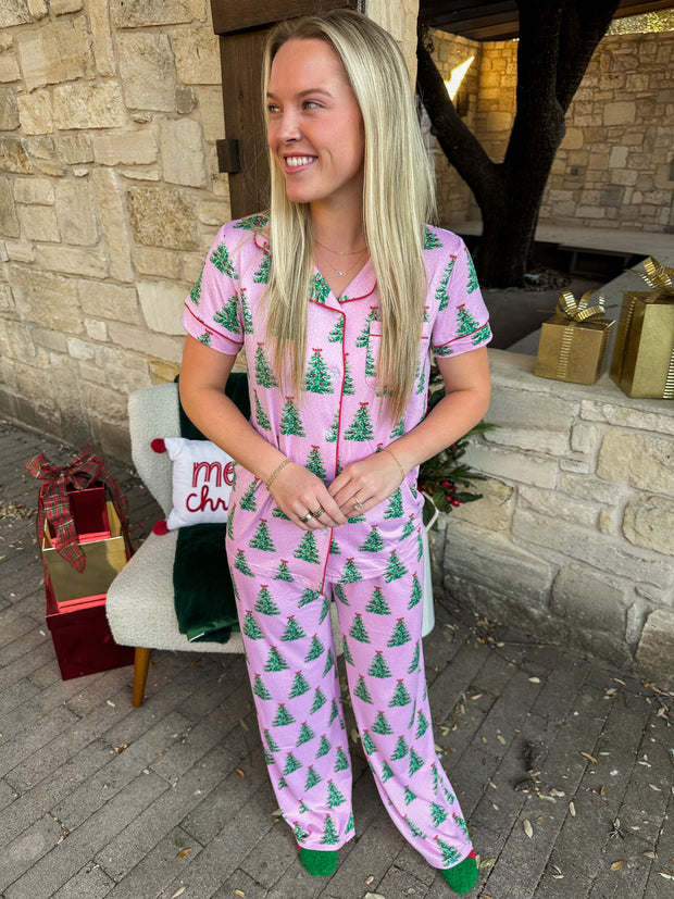 A Pink Christmas Pajama Top
