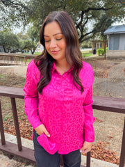 Bubbly Babe Leopard Top - Pink