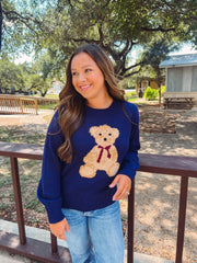 Teddy Bear Sweater - Navy