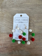 Christmas Pom Earrings