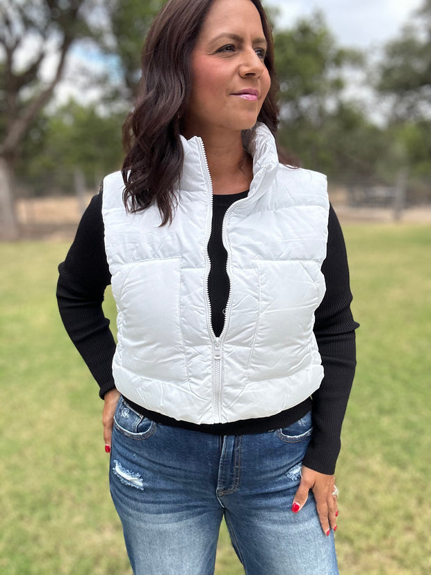 White Puffer Vest