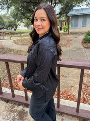 Bubbly Babe Leopard Top - Black