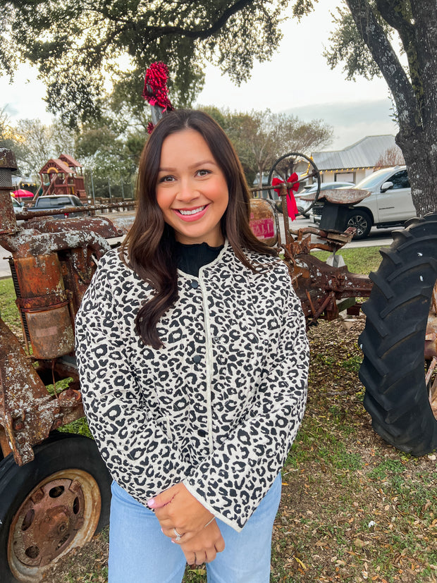 Leopard Quilted Jacket
