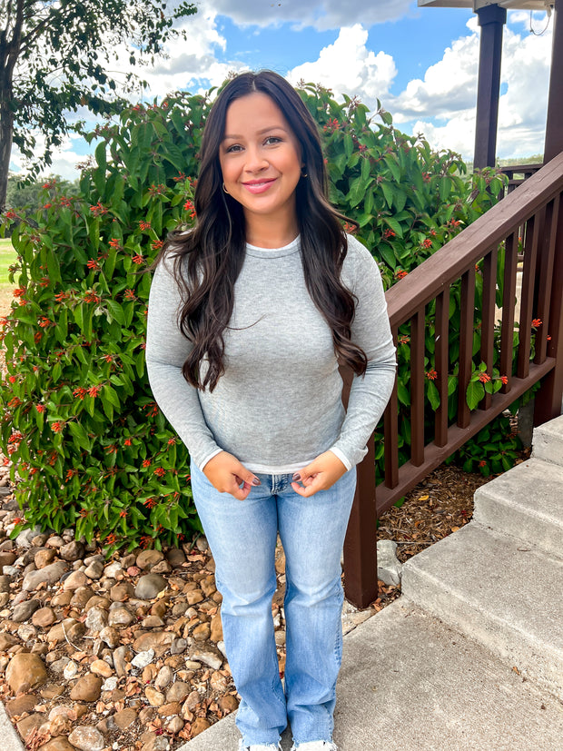 Loving Layers top - Heather Grey