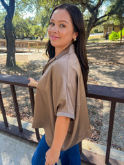 Sweet Satin Top - Mocha