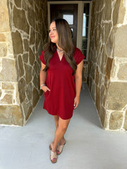 The Everyday Edit Dress - Burgundy