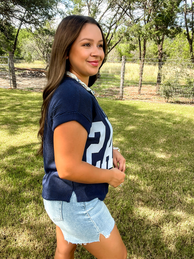 Game On Texas Top - Navy