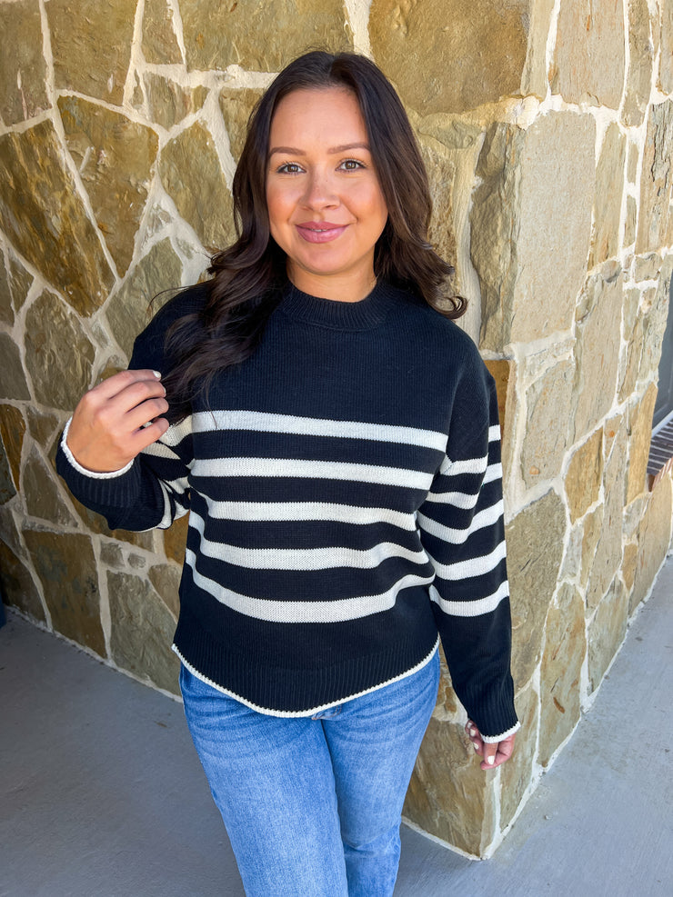 Rustic Retreat Striped Sweater