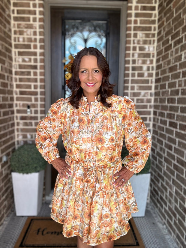 Fall Floral Dress