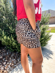 Game Time Girl Skort - Leopard