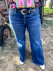Radiant Risen Mid Rise Wide Leg Jeans