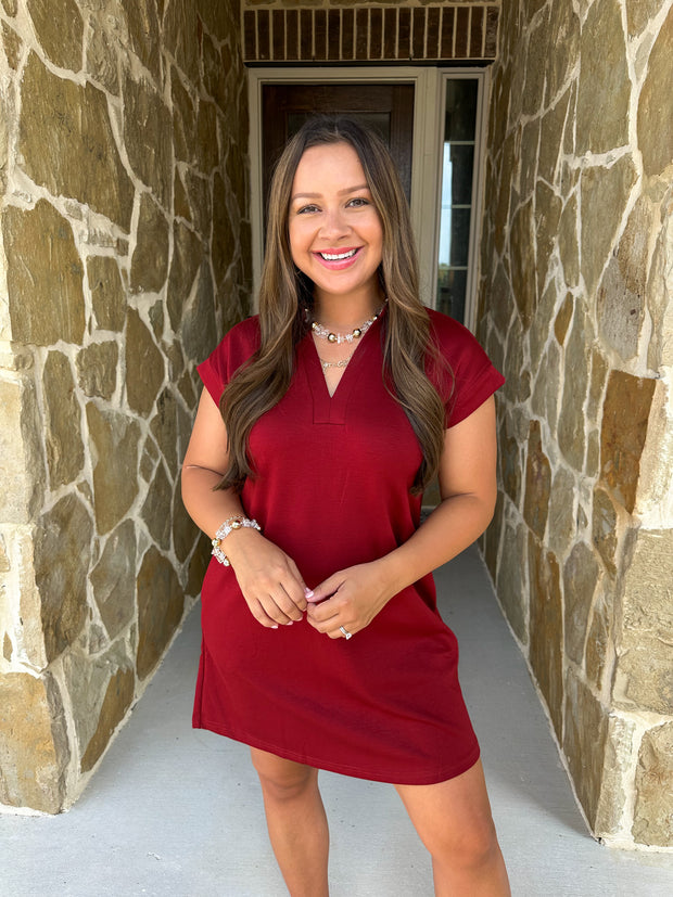 The Everyday Edit Dress - Burgundy