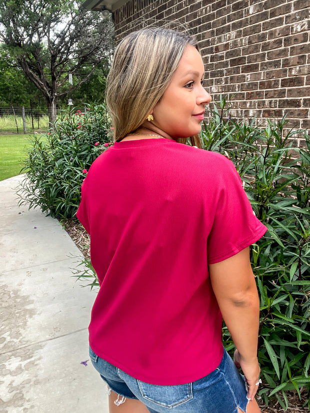 Soft Season Top - Cherry