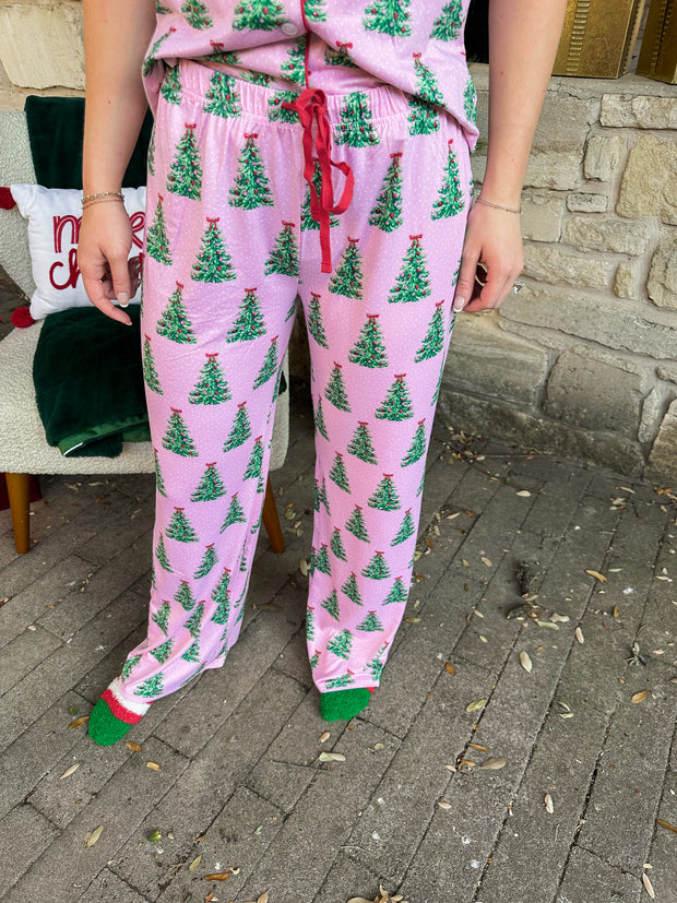 A Pink Christmas Pajama Pants