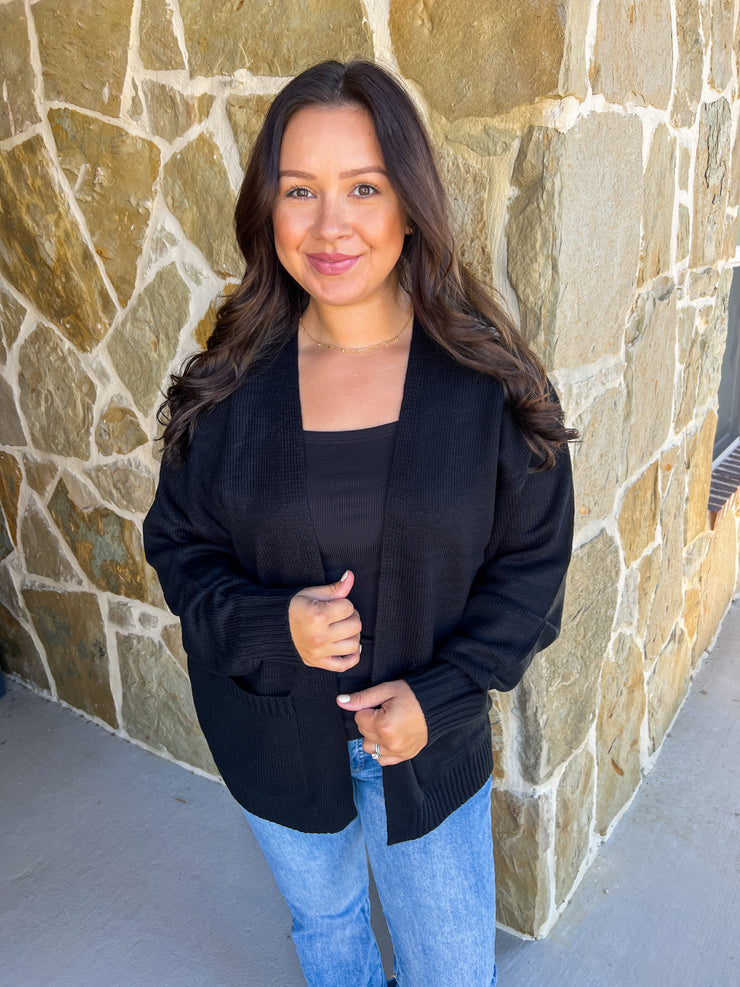 Cuddle Up Cardigan - Black