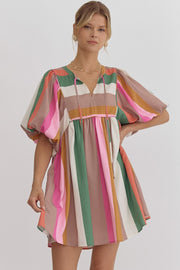 Fall Transitions Multi Colored Dress