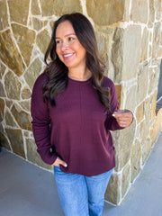 Winter Fireside Sweater - Dark Cherry