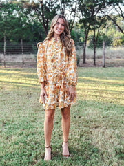 Fall Floral Dress