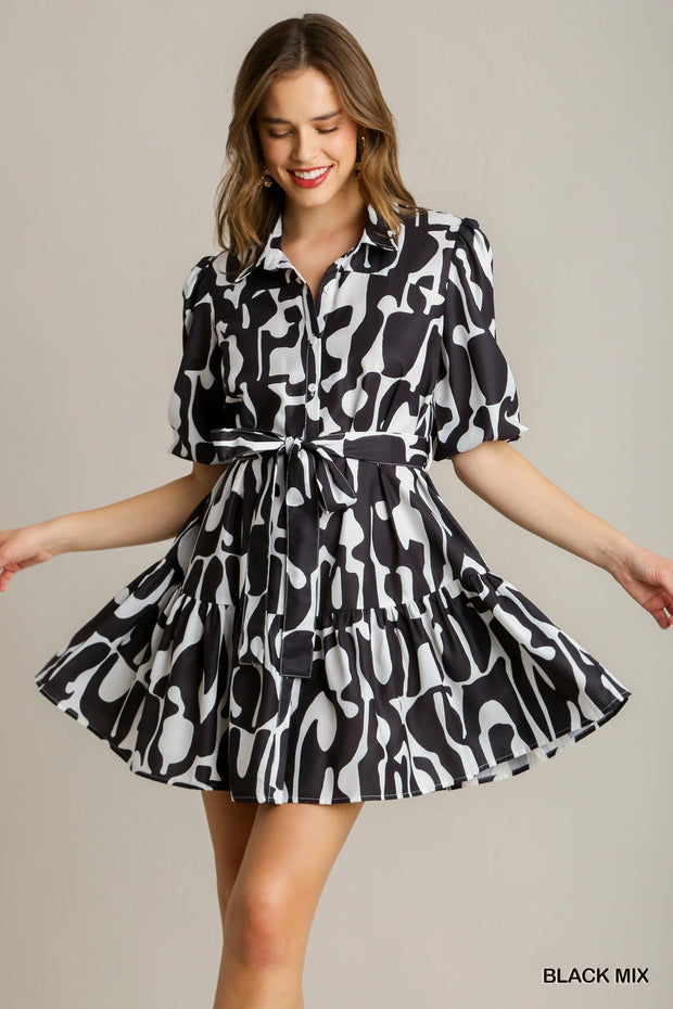 Black & White Abstract Dress