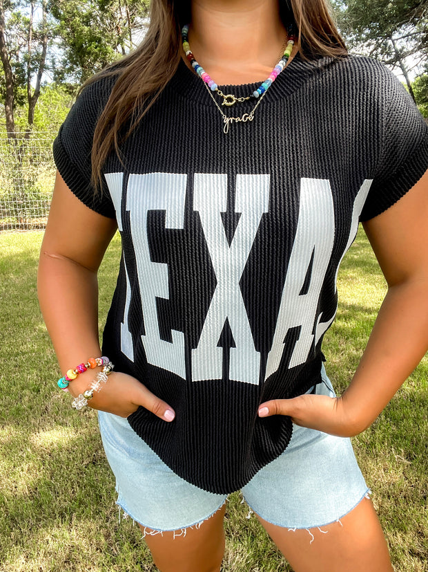 Game On Texas Top - Black
