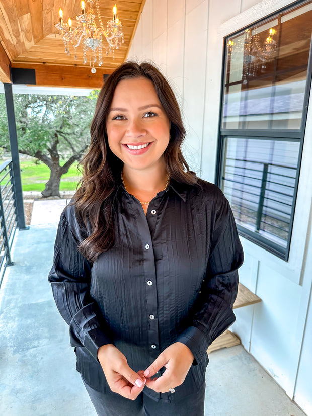 Champagne Toast Top - Black