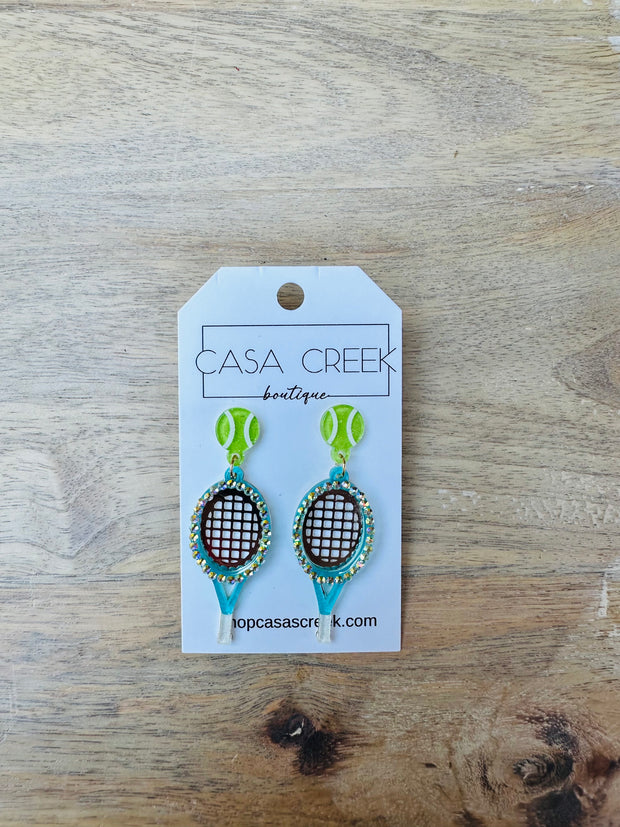 Tennis Racquet Earrings