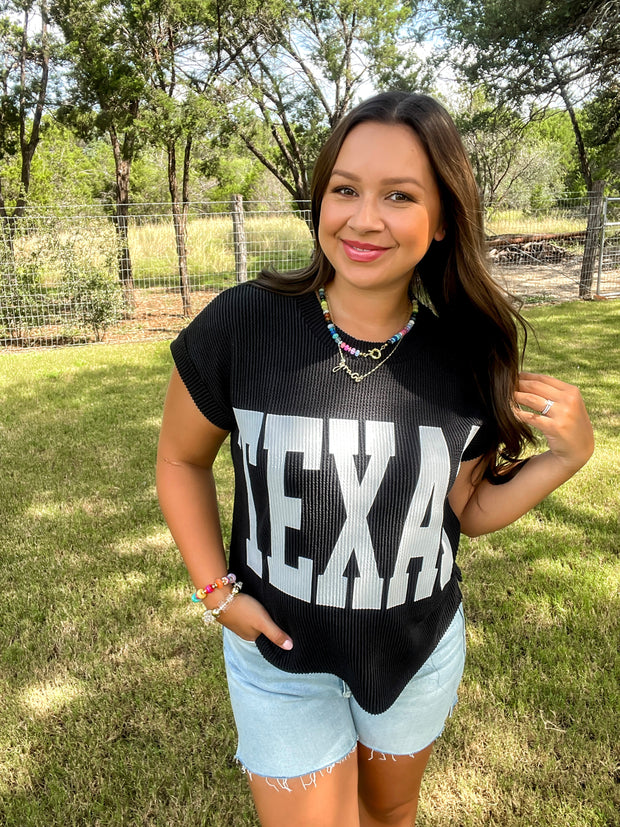 Game On Texas Top - Black