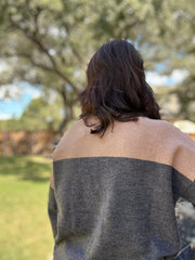 Contrasting Neutrals Sweater Top