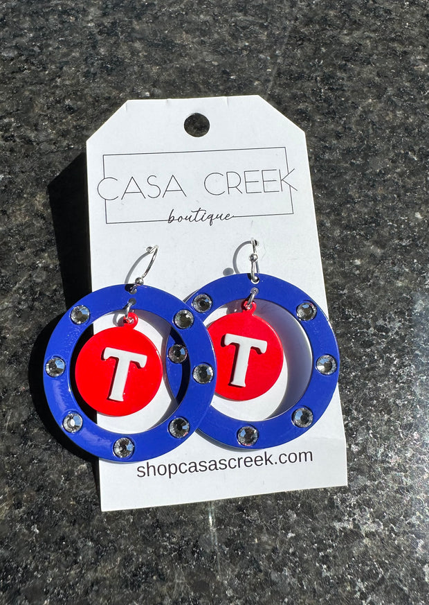 Ranger Fan Earrings