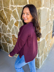 Winter Fireside Sweater - Dark Cherry