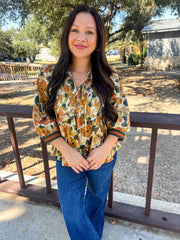 Giving Thanks Floral Top