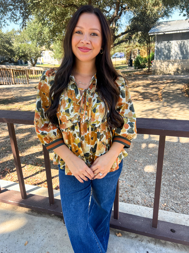 Giving Thanks Floral Top