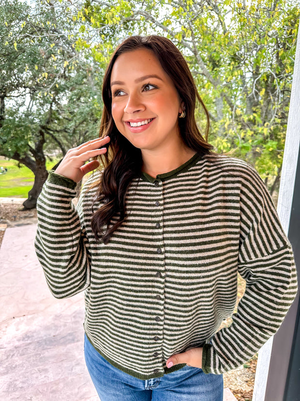 Tree Farm Striped Cardigan