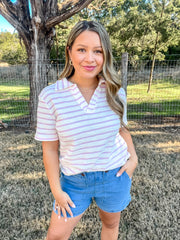 Strawberries & Cream Striped Top