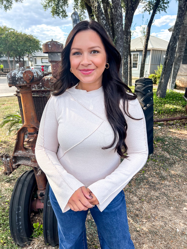 Raglan Long Sleeve Top - Cream