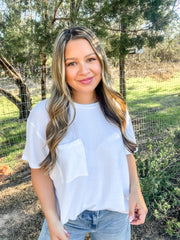 Step Into Spring Ribbed Top - Off White