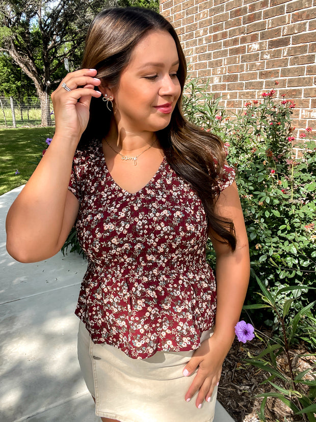 Subtle Season Floral Top