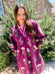 Plum Florals Dress